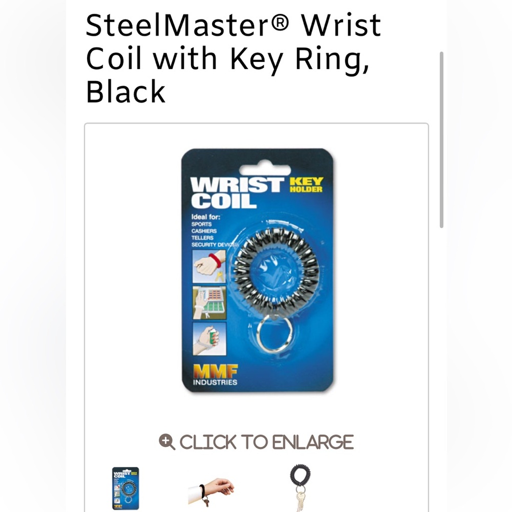 8 Wrist Coil Key 🔑 Holders by Steel Masters MMF Industries - New! All for $12